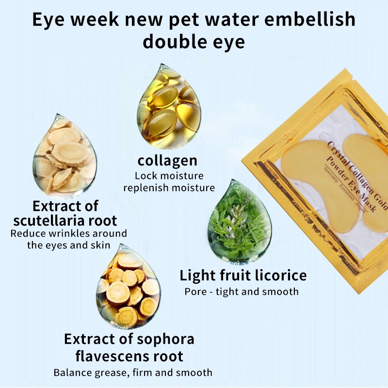 Gold Eye Patch Supplier - OEM Wholesale Private Label Gold Crystal Collagen Anti-wrinkle