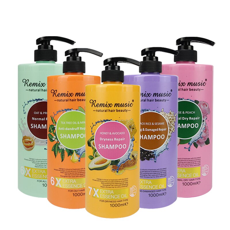 Shampoo Supplier - OEM Large 1000ml Black Rice Black Hair