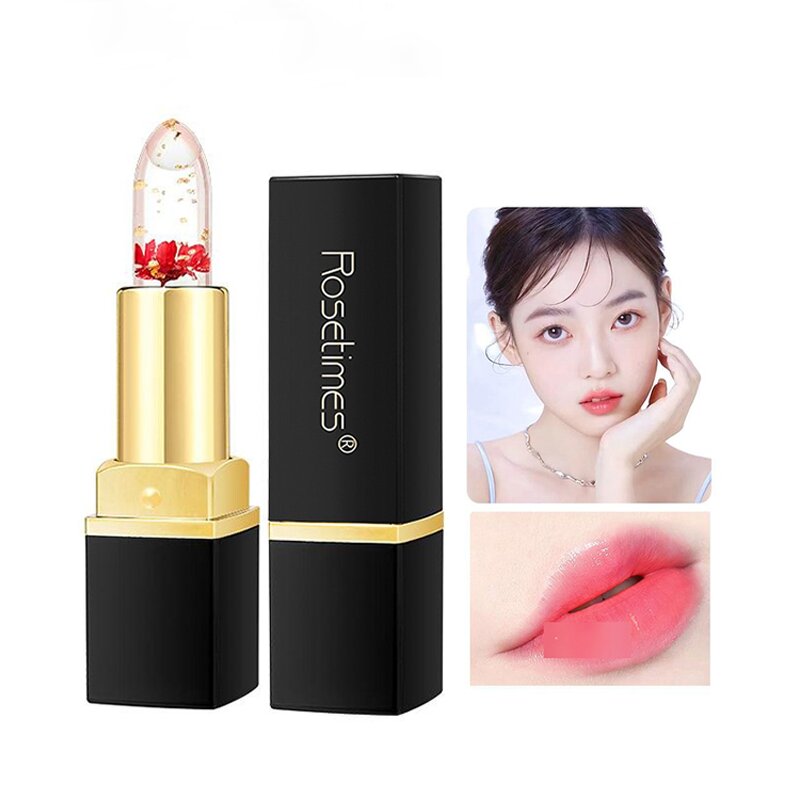 Jelly Flower Lipstick Supplier - OEM Golden Luxury Transparent Jelly