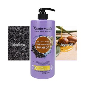 Shampoo Supplier - OEM Large 1000ml Black Rice Black Hair