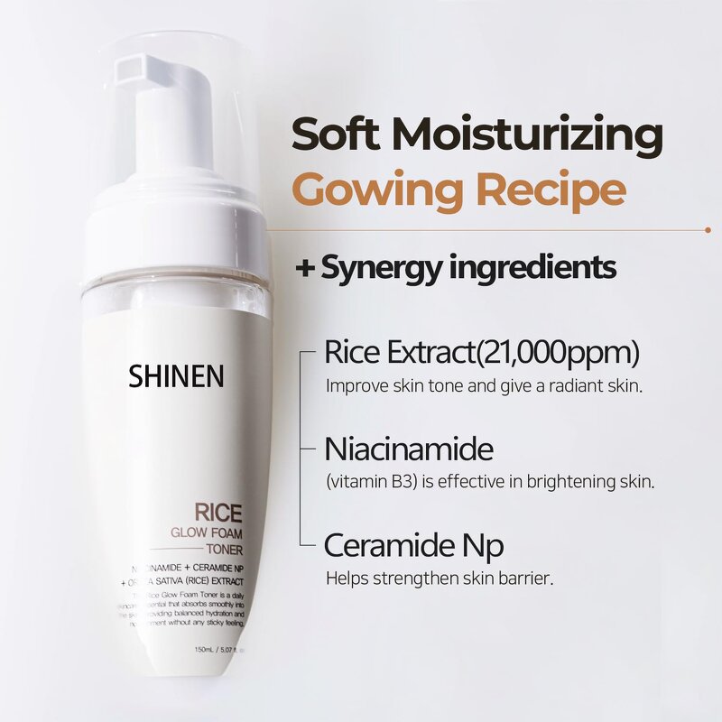 Rice Water Face Wash Set Manufacturer - OEM Korean Coemtic Whitening Brightening