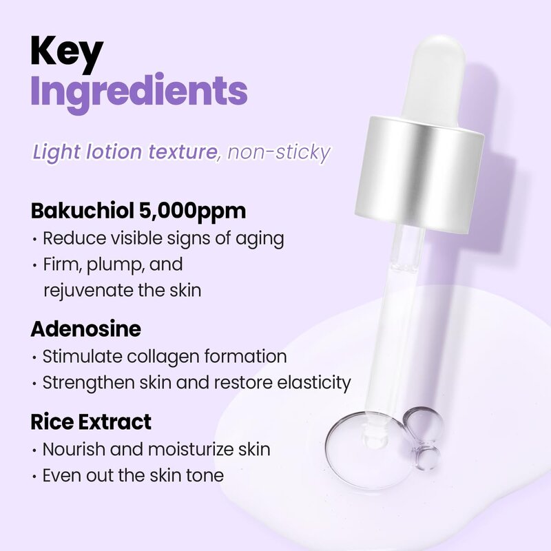 Bakuchiol Peptides Serum Factory - OEM Private Label Vegan Face Serum