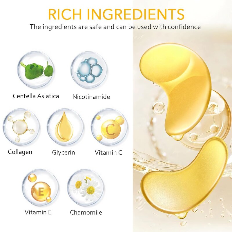 24K Gold Eye Masks Factory - OEM Private Label Korean Vitamin E