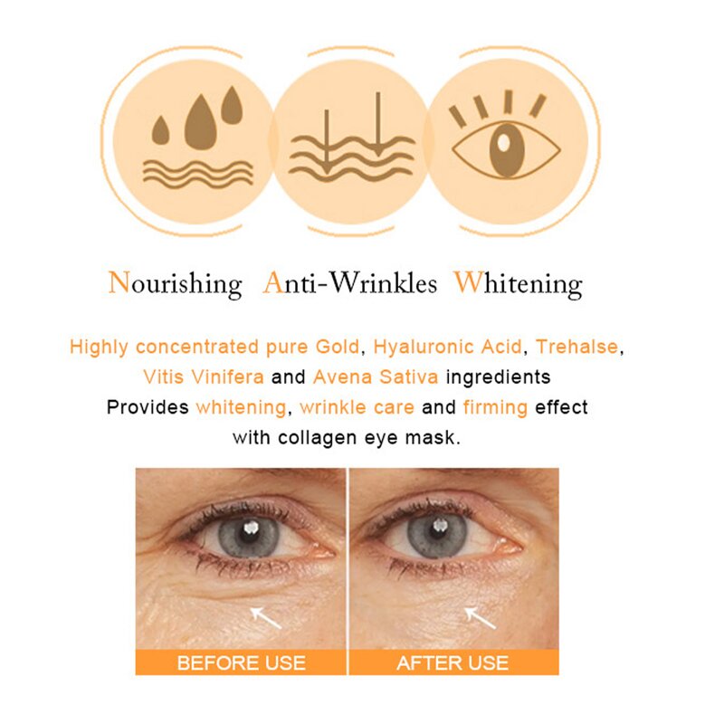 Eye Patch Mask Factory - Custom Logo 24k Golden Collagen Crystal