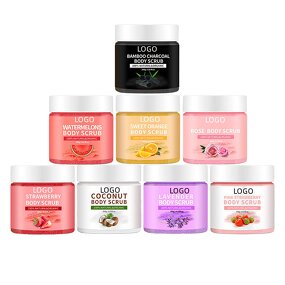 Body Scrub Supplier - OEM Coffee Rose Bamboo Charcoal Scrub