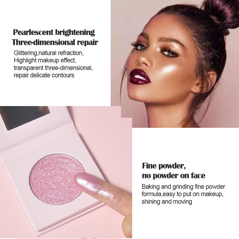 Highlighter Makeup Palette Supplier - OEM Face White Shimmer Contour Powder