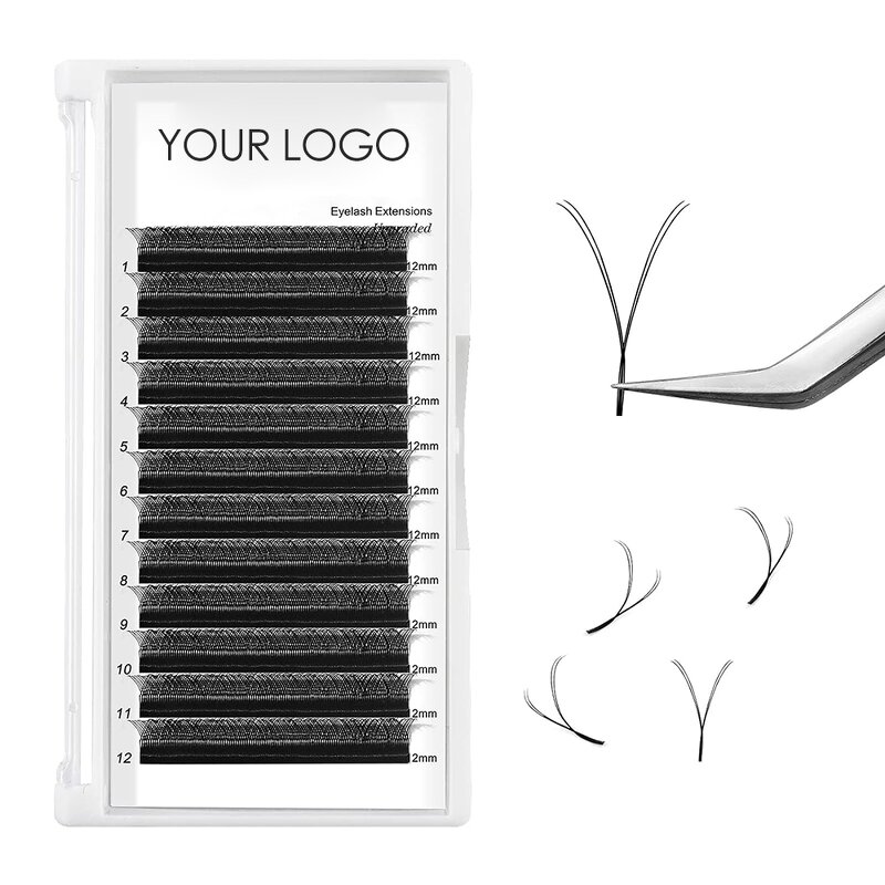 Yy Lashes Extension Supplier - OEM 12 Lines Grafting Private Logo