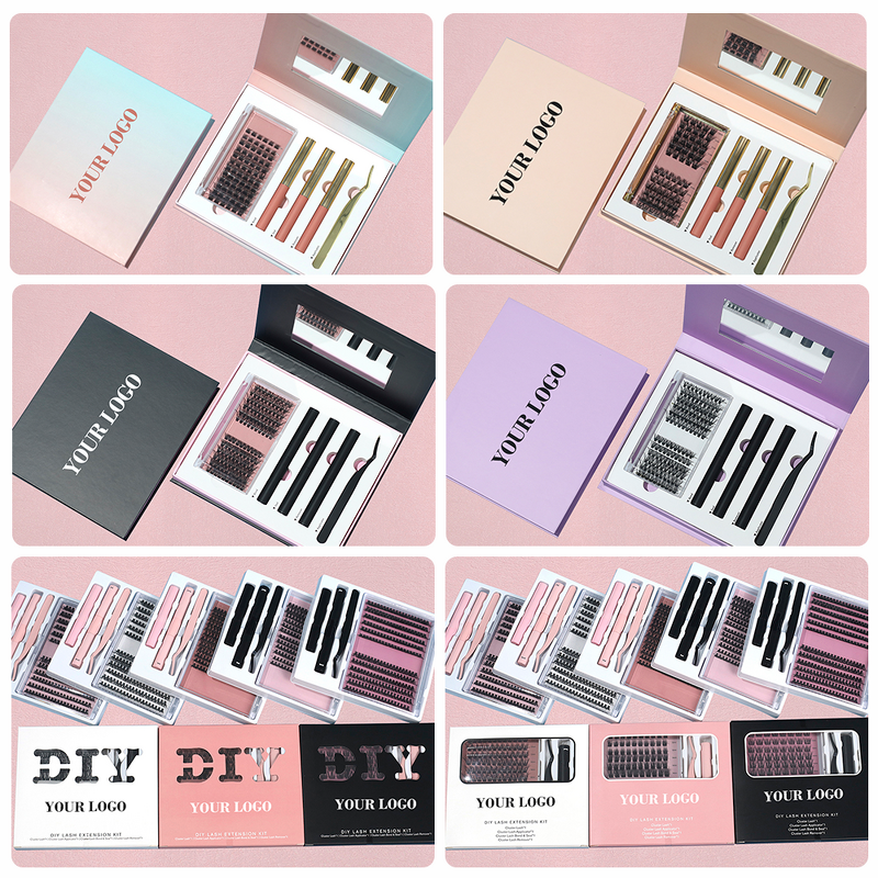 DIY Eyelash Extension Kit Supplier - OEM With Lash Clusters Bond Seal
