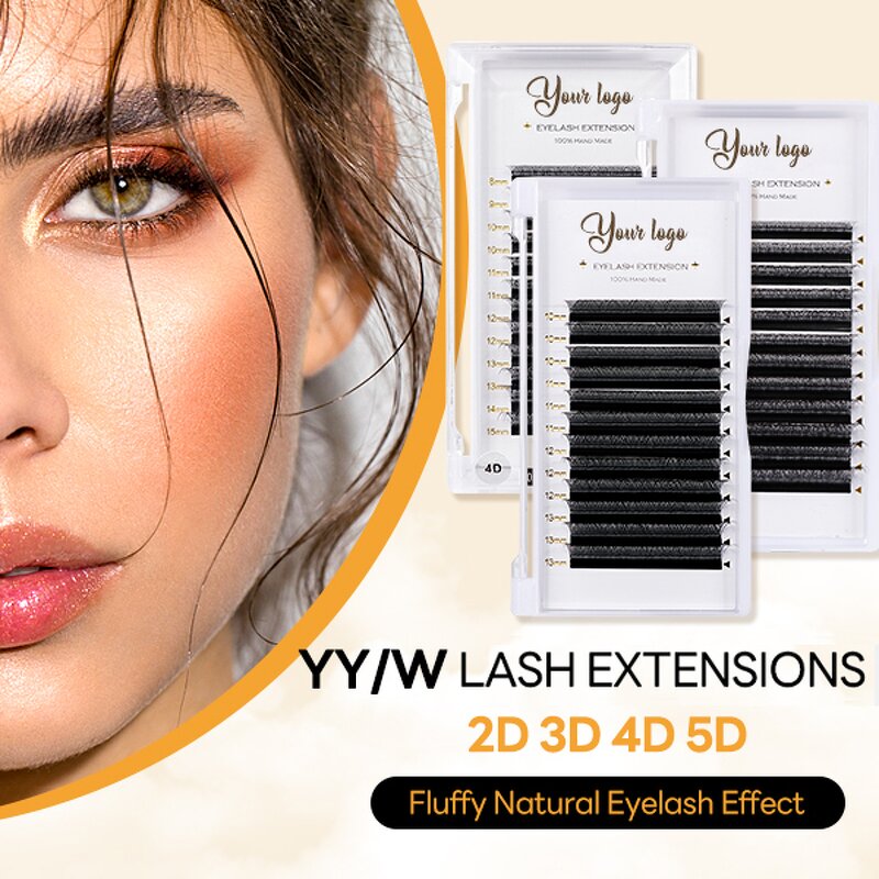 Yy Cluster Lashes Supplier - OEM Private Label 0.07 C PBT/Pet