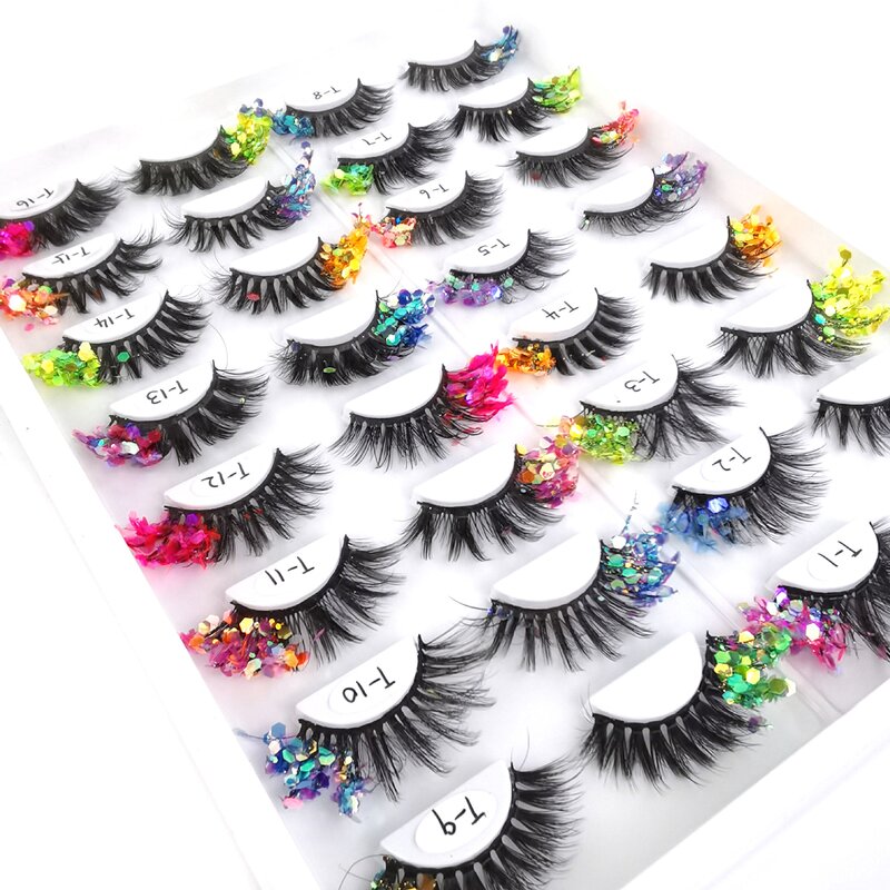 Glitter Lashes Supplier - OEM Luminous Fluffy Fiber Dramatic Shining