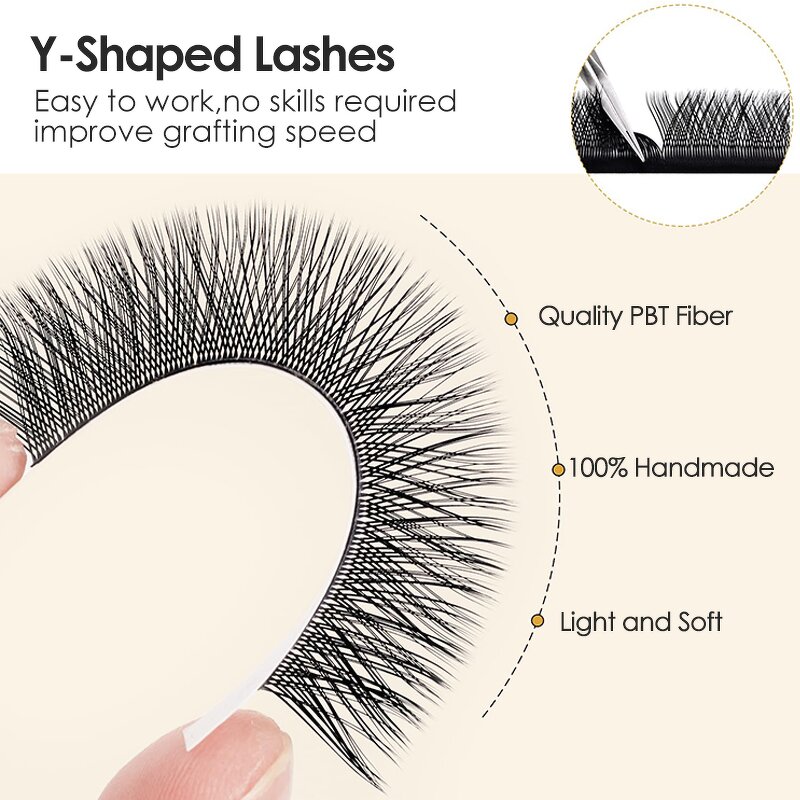 Yy Cluster Lashes Supplier - OEM Private Label 0.07 C PBT/Pet