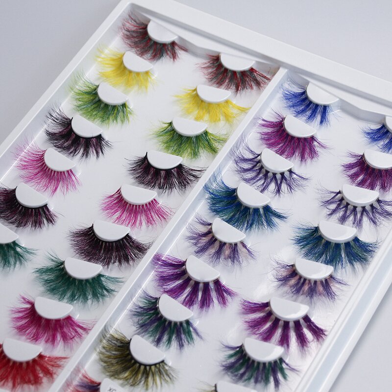 Color Eyelashes Supplier - OEM Wholesale Custom Individual Colored