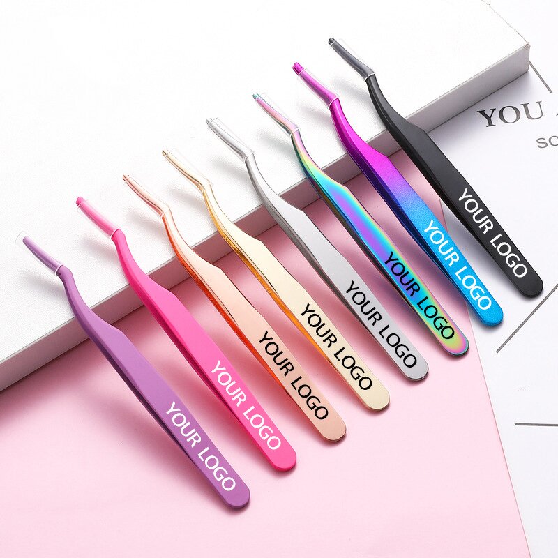 Eyelash Extension Tweezers Manufacturer - OEM 45 Degree Curved Stainless