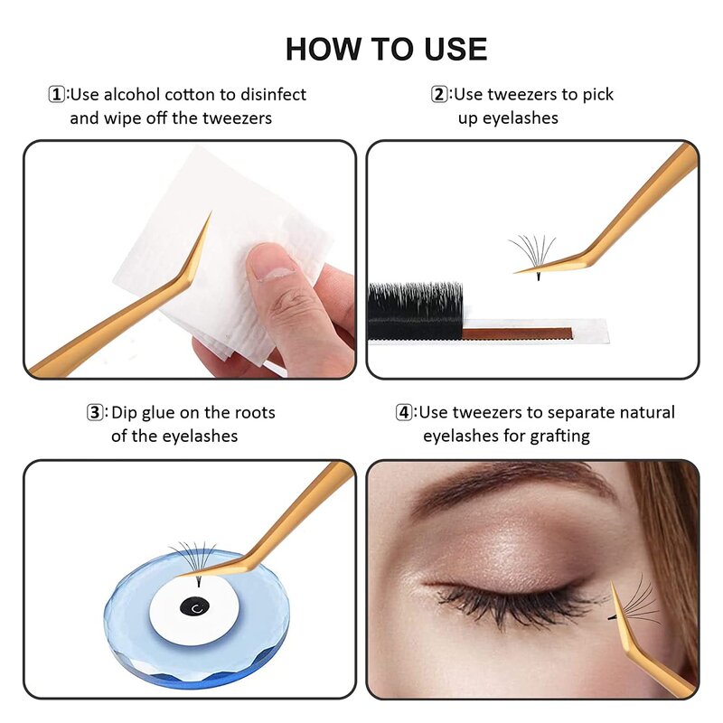 Eyelash Extensions Tweezers Factory - OEM Stainless Steel Straight Curved