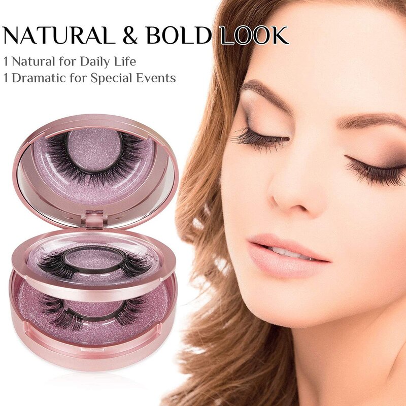 Magnetic Eyelashes Manufacturer - OEM 2 Pairs 5 Magnets Reusable