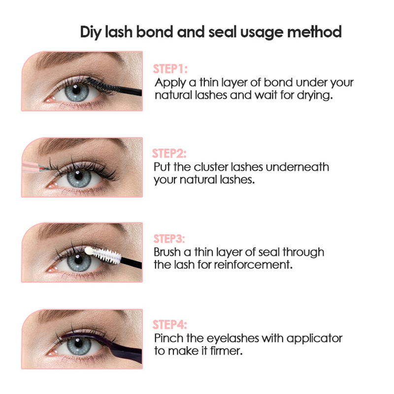 Cluster Lash Glue Factory - OEM Mascara Wand Bond Seal Infused Biotin