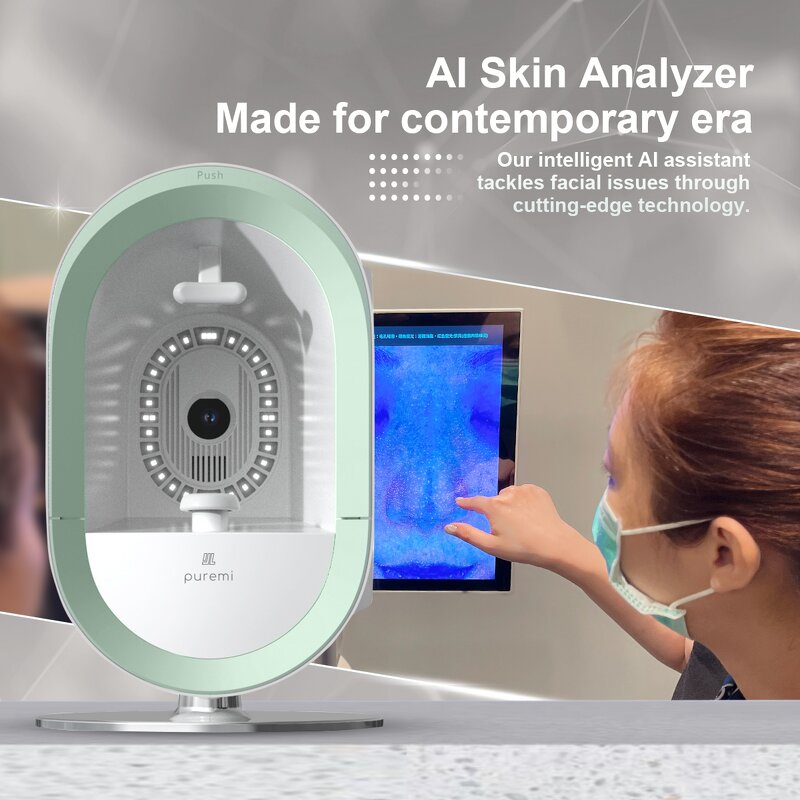Skin Analyzer Machine Supplier - 2024 Portable 3D AI Software Woods Lamp
