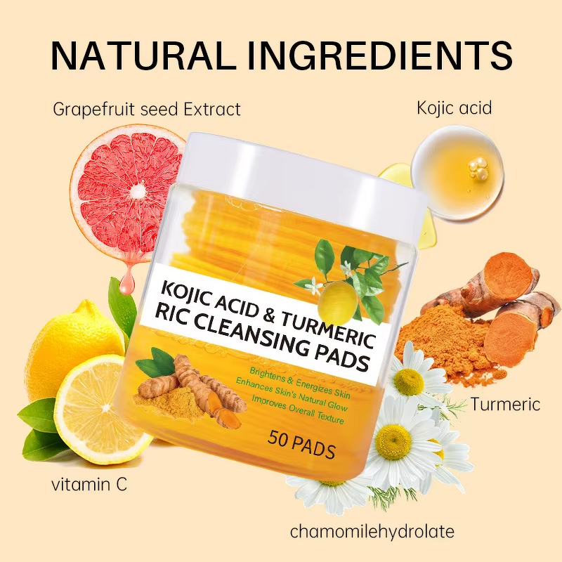 Facial Cleansing Pads Manufacturer - Reusable Bamboo Kojic Acid Turmeric
