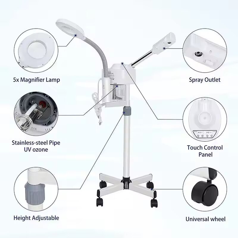 Ozone Facial Steamer Supplier - Portable 2-in-1 5X Magnifying Lamp Nano