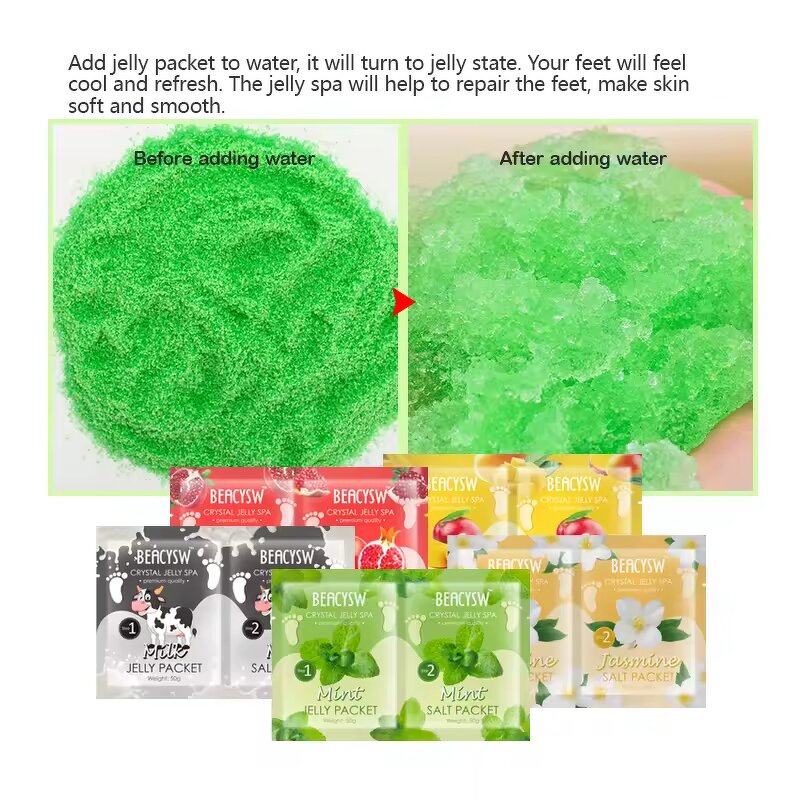 Foot Soak Pack Factory - Crystal Jelly Mineral Salt Essential Oil Detox