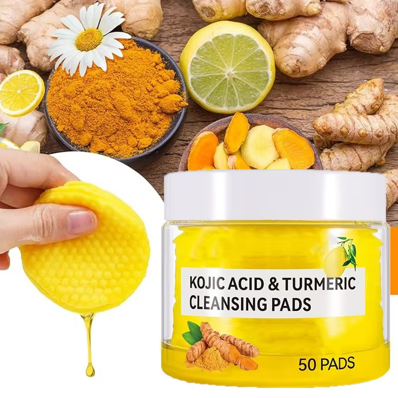 Facial Cleansing Pads Manufacturer - Reusable Bamboo Kojic Acid Turmeric