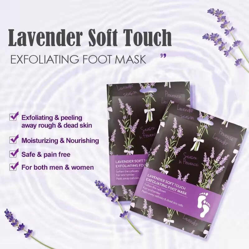 Foot Peel Mask Supplier - Custom Organic Lavender Exfoliating Baby Soft