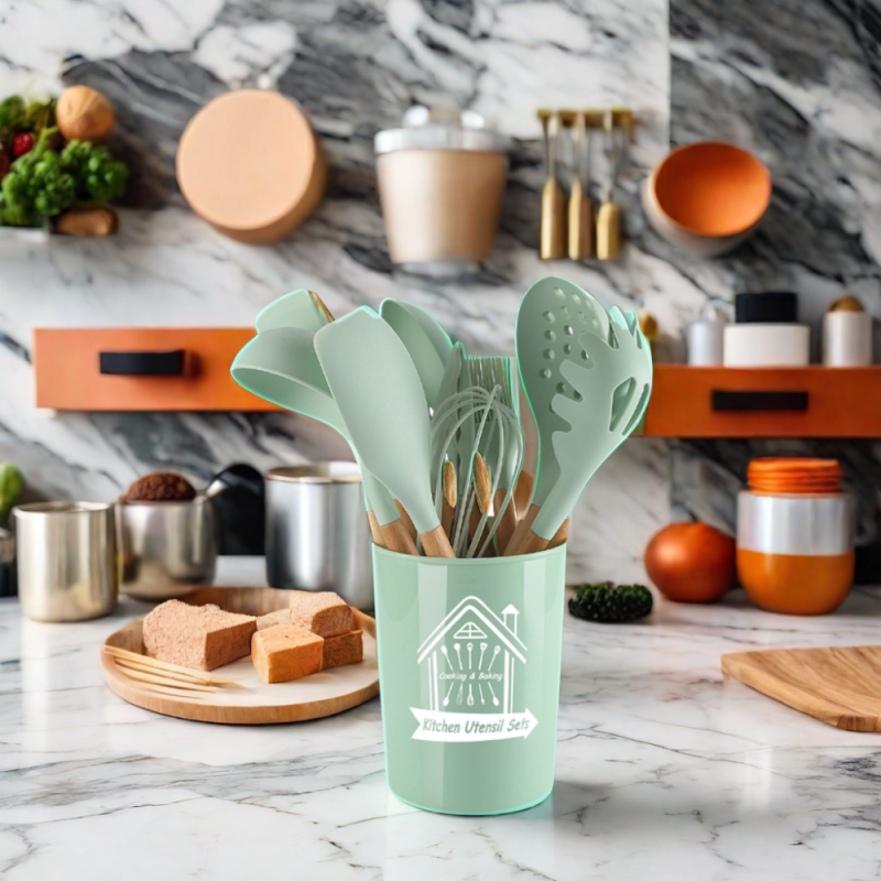 Kitchen Accessories Factory - OEM 12-Piece Wooden Handle