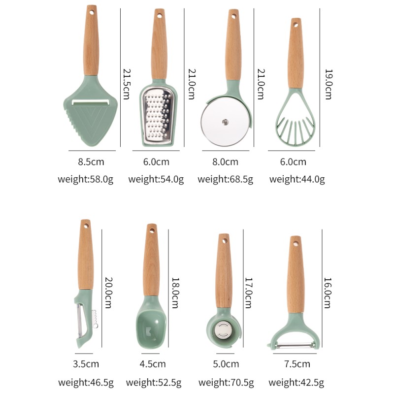 Kitchen Gadgets Set Manufacturer - OEM Wooden Handle Set