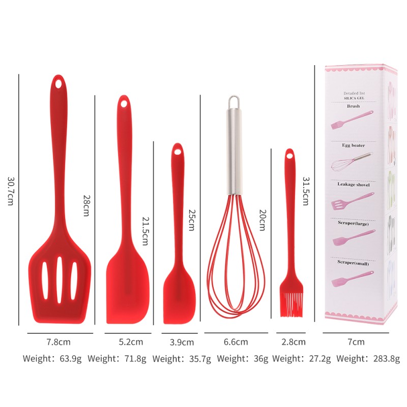 Cooking Tools Manufacturer - OEM 5-Piece Silicone Set