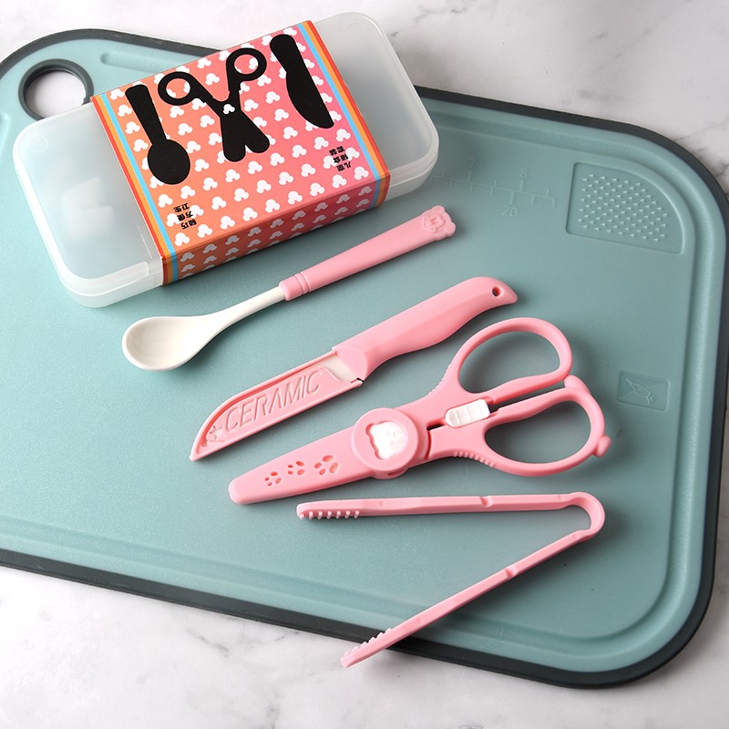 Baby Scissors Set Factory - OEM 4-Piece Ceramics Set