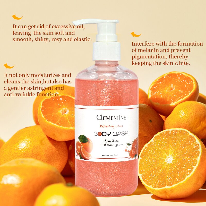 Body Wash Manufacturer - Private Label Oem Perfume Natural Citrus Glitter