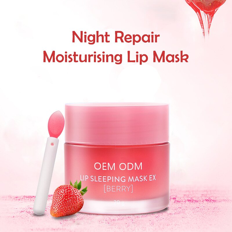 Lip Mask Supplier - Moisturizing Strawberry Overnight Nourishing Balm