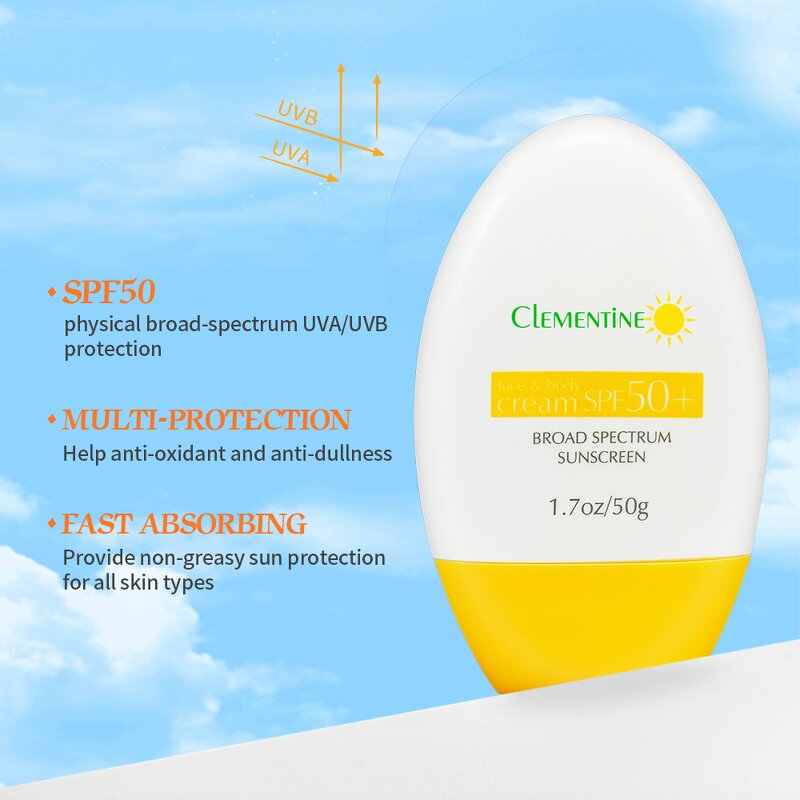 Sun Cream Manufacturer - Custom Logo Eco Friendly Aloe Soothing SPF 50
