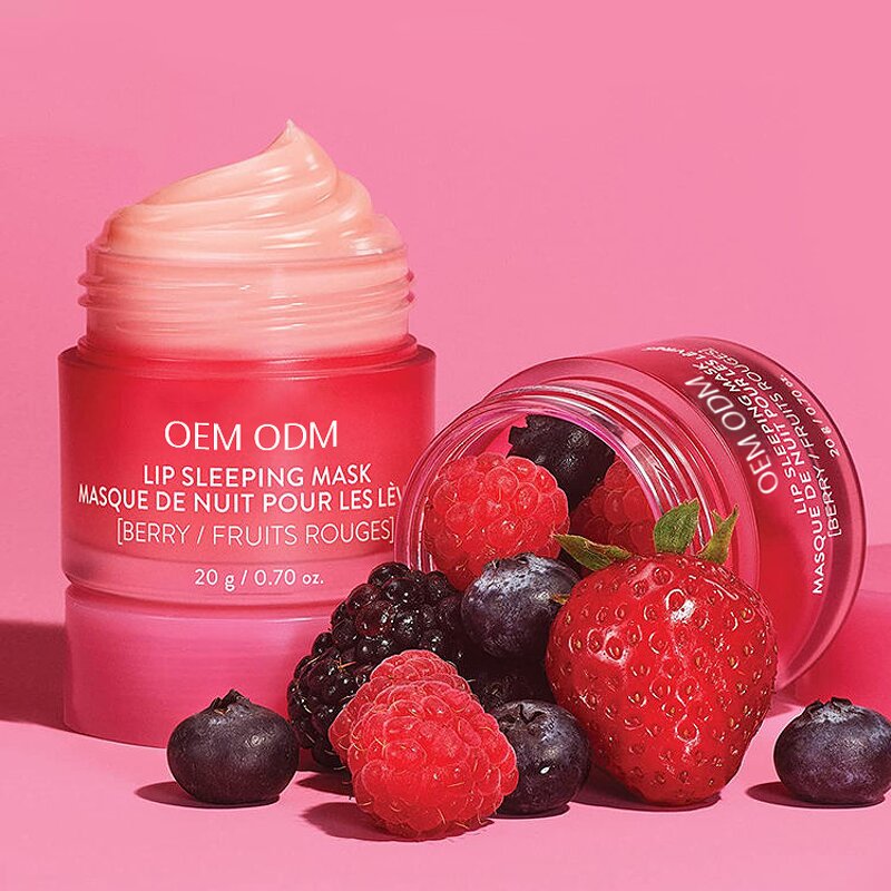 Lip Mask Supplier - Moisturizing Strawberry Overnight Nourishing Balm