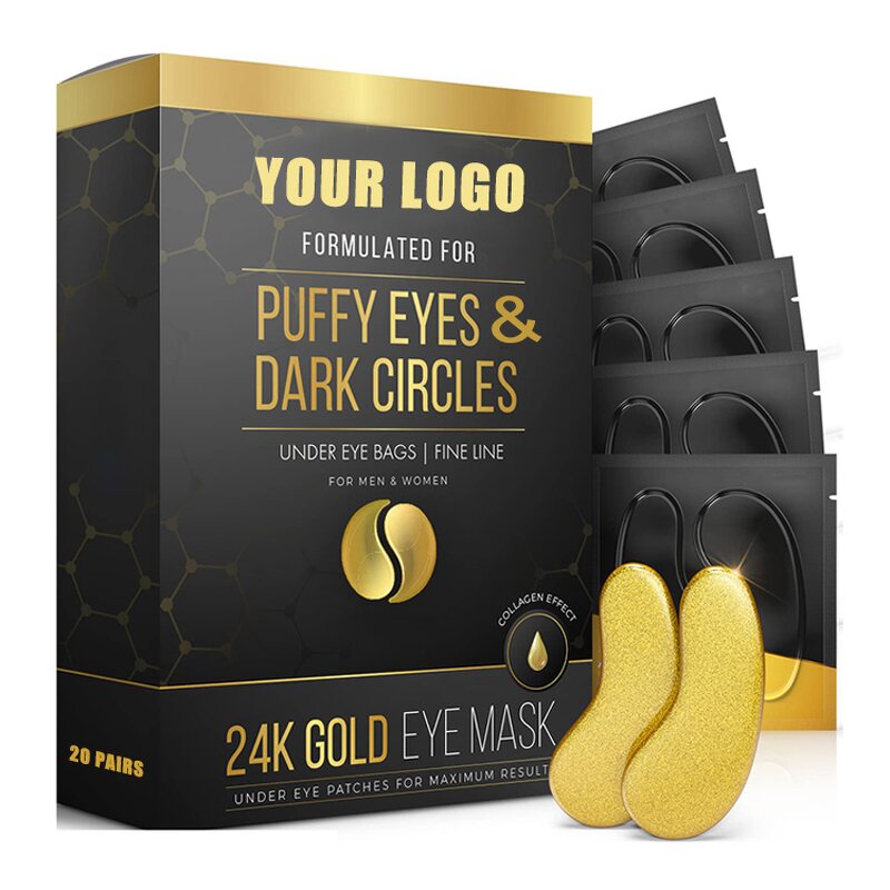 24K Gold Eye Mask Factory - OEM Private Label Puffy Eyes Solution