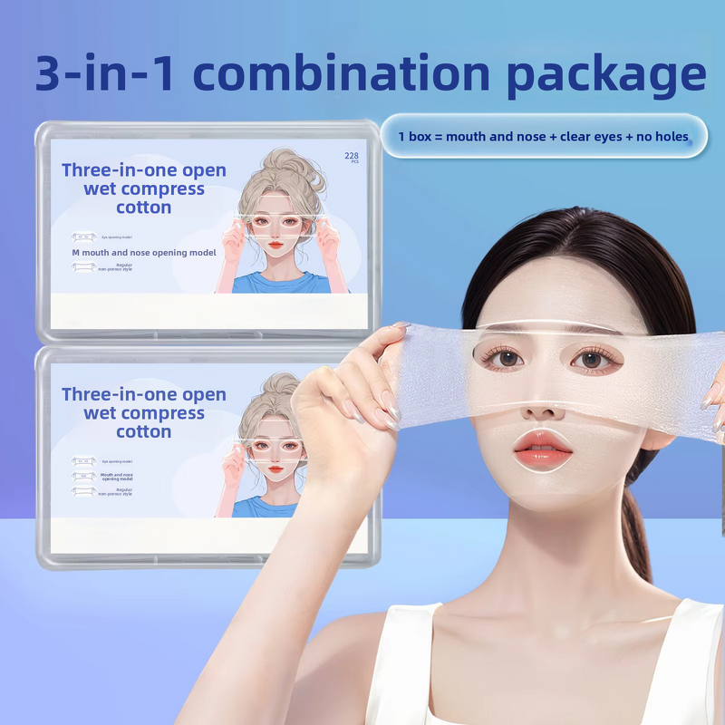 Wet Compress Towel Supplier - Customized Three-in-One Hydrating Eye Nose