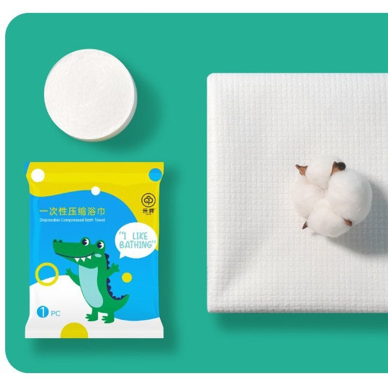 Bath Towel Supplier - Portable Solid Compressed Pure Cotton Travel