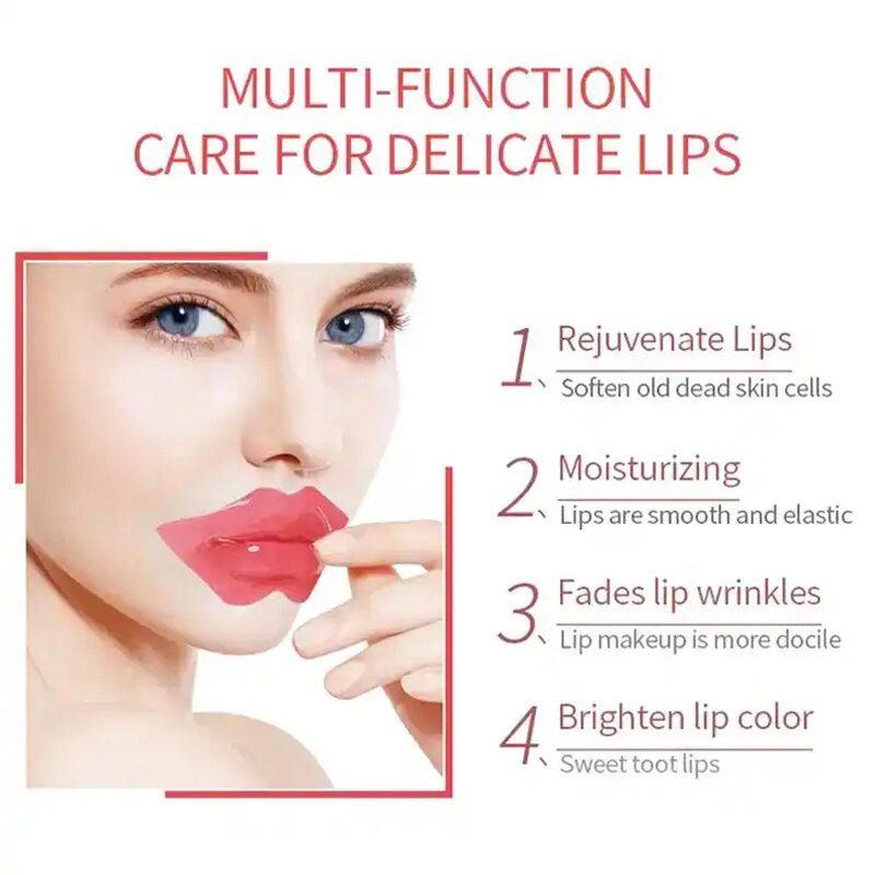 Strawberry Hydrogel Lip Mask Manufacturer - OEM Wholesale Reduce Dryness