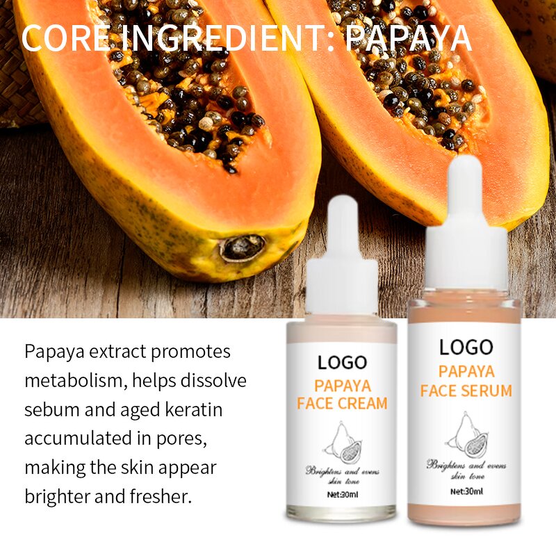 Papaya Skin Care Set Factory - OEM Whitening Rejuvenating Sensitive Skin
