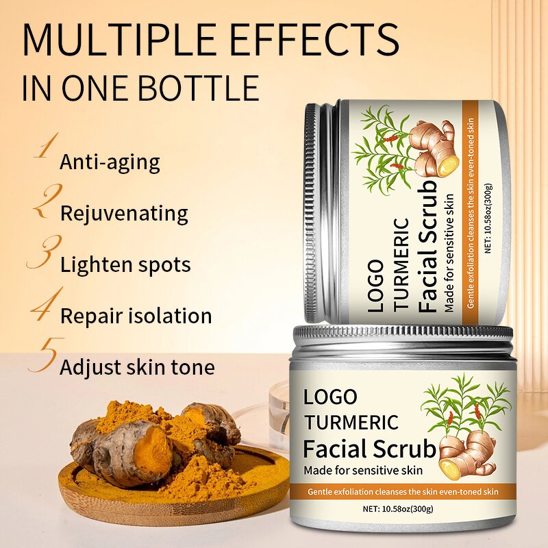 Turmeric Facial Scrub Factory - OEM Private Label Natural Deep Cleansing