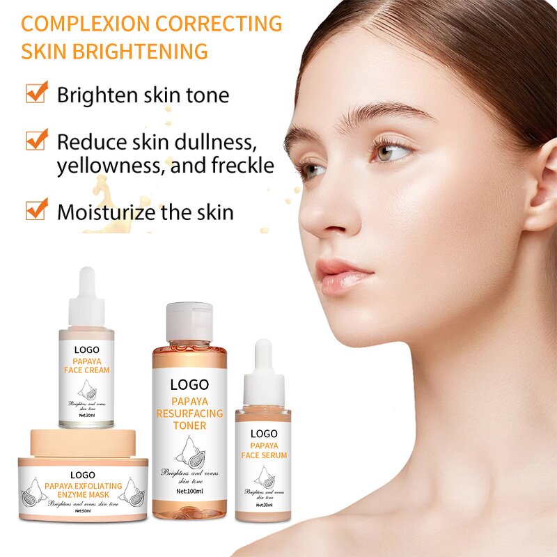 Papaya Skin Care Set Factory - OEM Whitening Rejuvenating Sensitive Skin