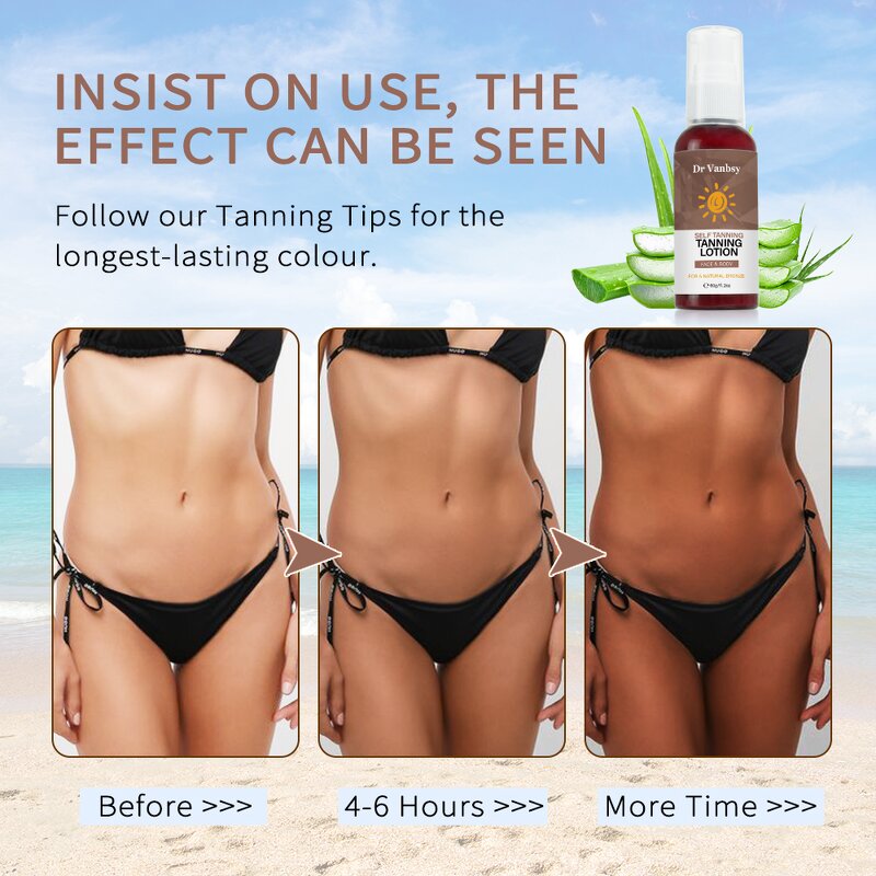 Tanning Mousse Factory - Dark Self Tan Foam Sunless Tanner for All Skin Tones