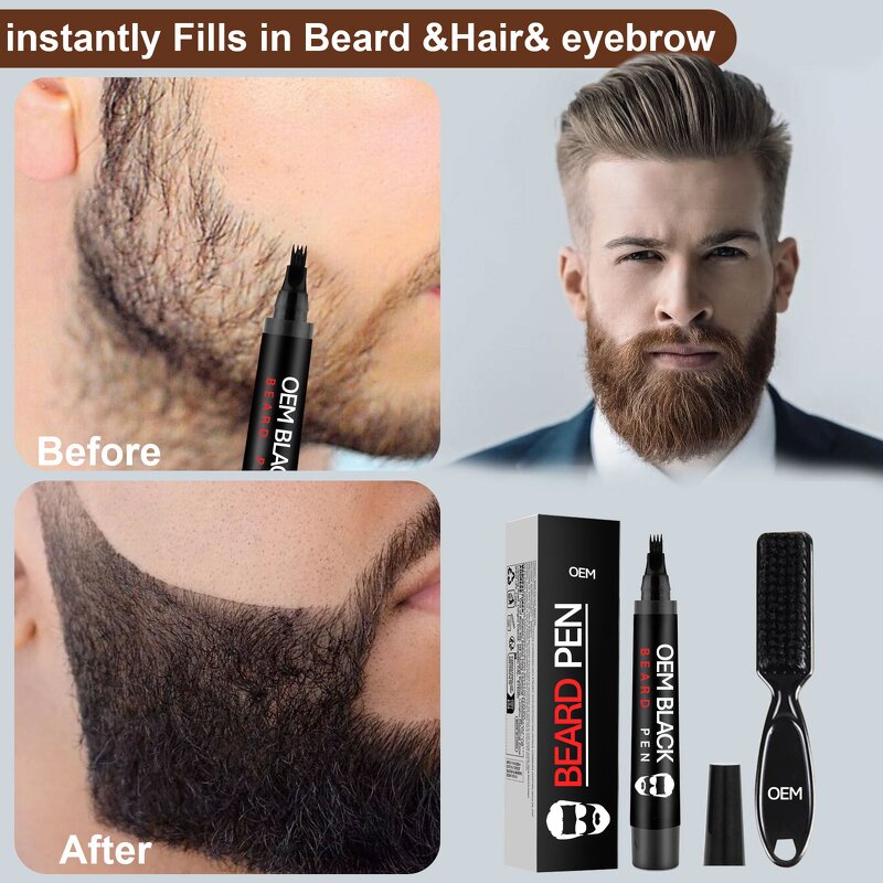 Beard Pen Manufacturer - Wholesale Black Instant Hair Filling Eyebrow Grooming