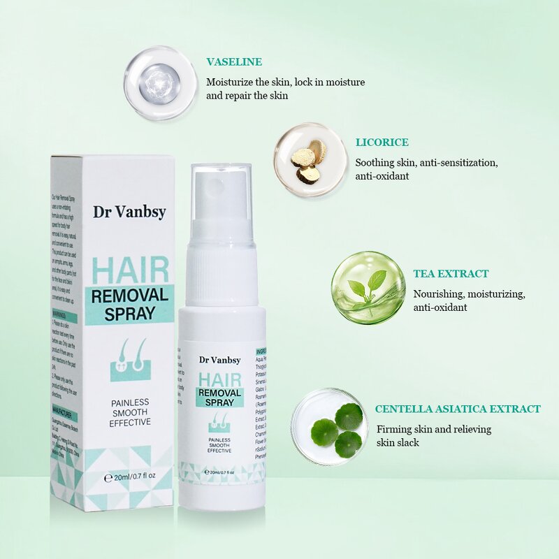 Hair Removal Spray Factory - Painless Permanent Inhibitor Spray Hands Legs Lips