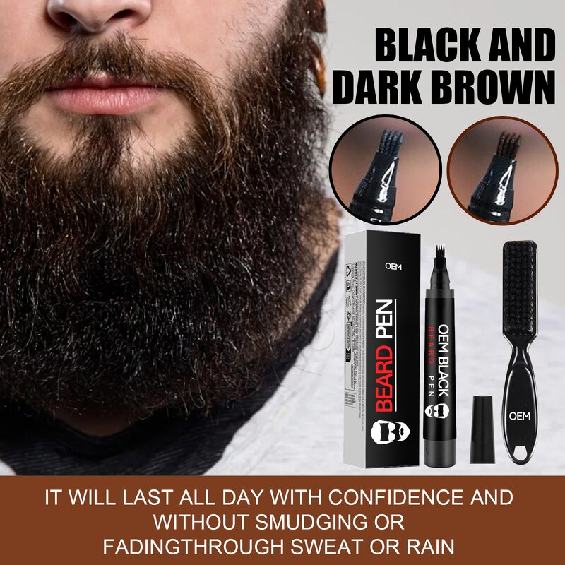 Beard Pen Manufacturer - Wholesale Black Instant Hair Filling Eyebrow Grooming