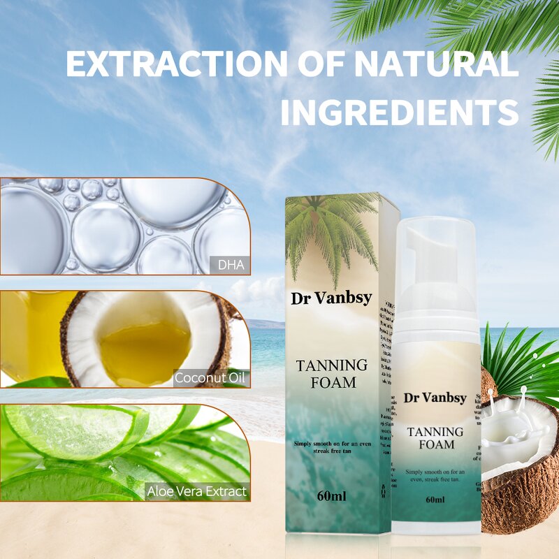 Tanning Mousse Supplier - Dark Self Tan Foam Sunless Tanner for All Skin Tones