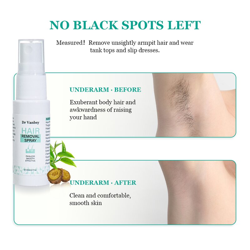 Hair Removal Spray Factory - Painless Permanent Inhibitor Spray Hands Legs Lips