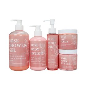 Body Care Set Manufacturer - OEM Rose 5 Items Improves Texture Not Sticky