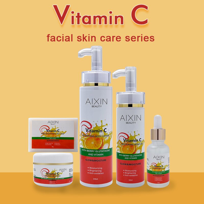 Skin Care Set Manufacturer - OEM 5PCS Vitamin C Dark Spot Remover Brightening
