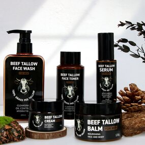 Men Face Set Manufacturer - OEM 5PCS Tallow Moisturizing Anti Aging Pores